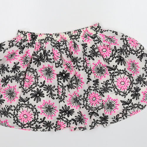 Max C Womens White Floral  Flare Skirt Size 12