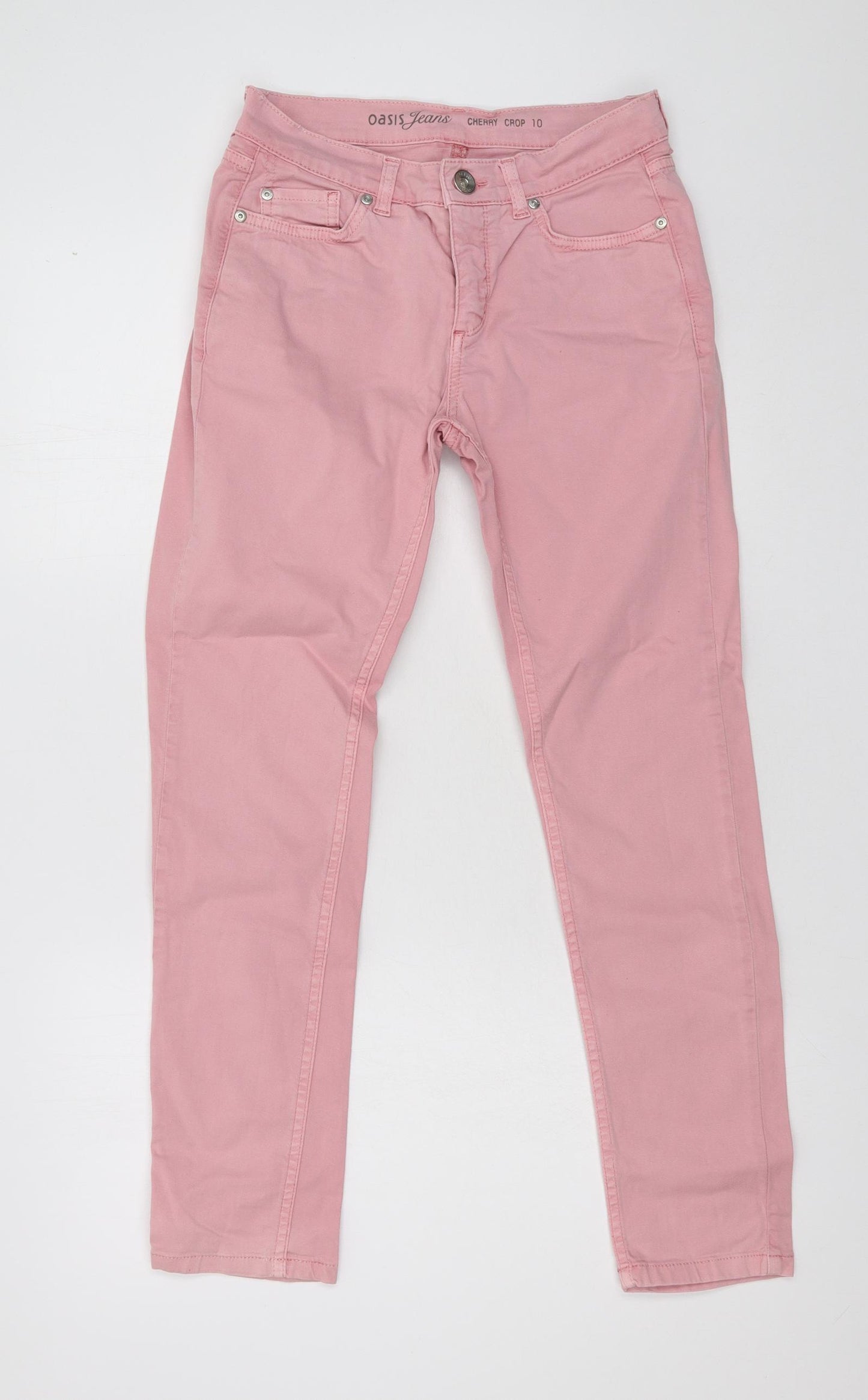 Oasis Womens Pink  Denim Skinny Jeans Size 10 L27 in