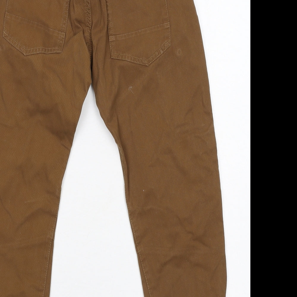 George Boys Brown  Ramie Chino Trousers Size 11-12 Years