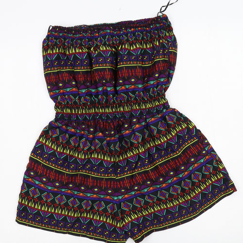Ocean Club Womens Multicoloured Geometric  Playsuit One-Piece Size 10