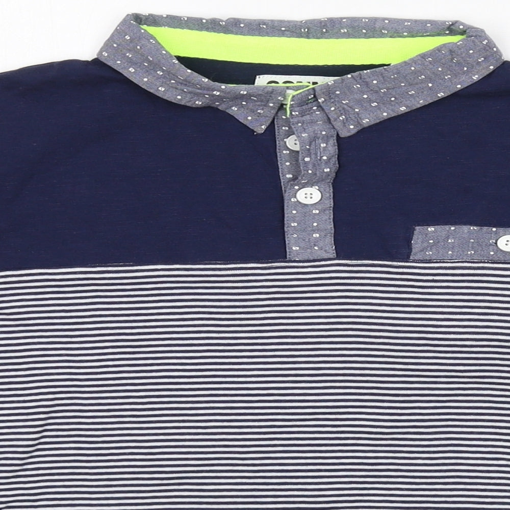 Sonneti Boys Blue Striped Jersey Basic T-Shirt Size 12-13 Years