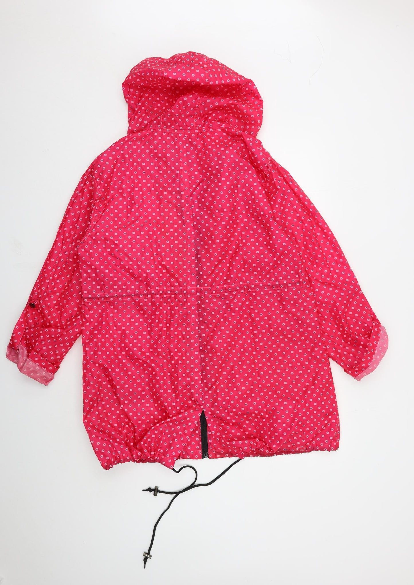 Mia Moda Womens Pink Polka Dot  Rain Coat Coat Size 12