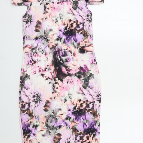 Definition Womens Pink Floral  Bodycon  Size 8