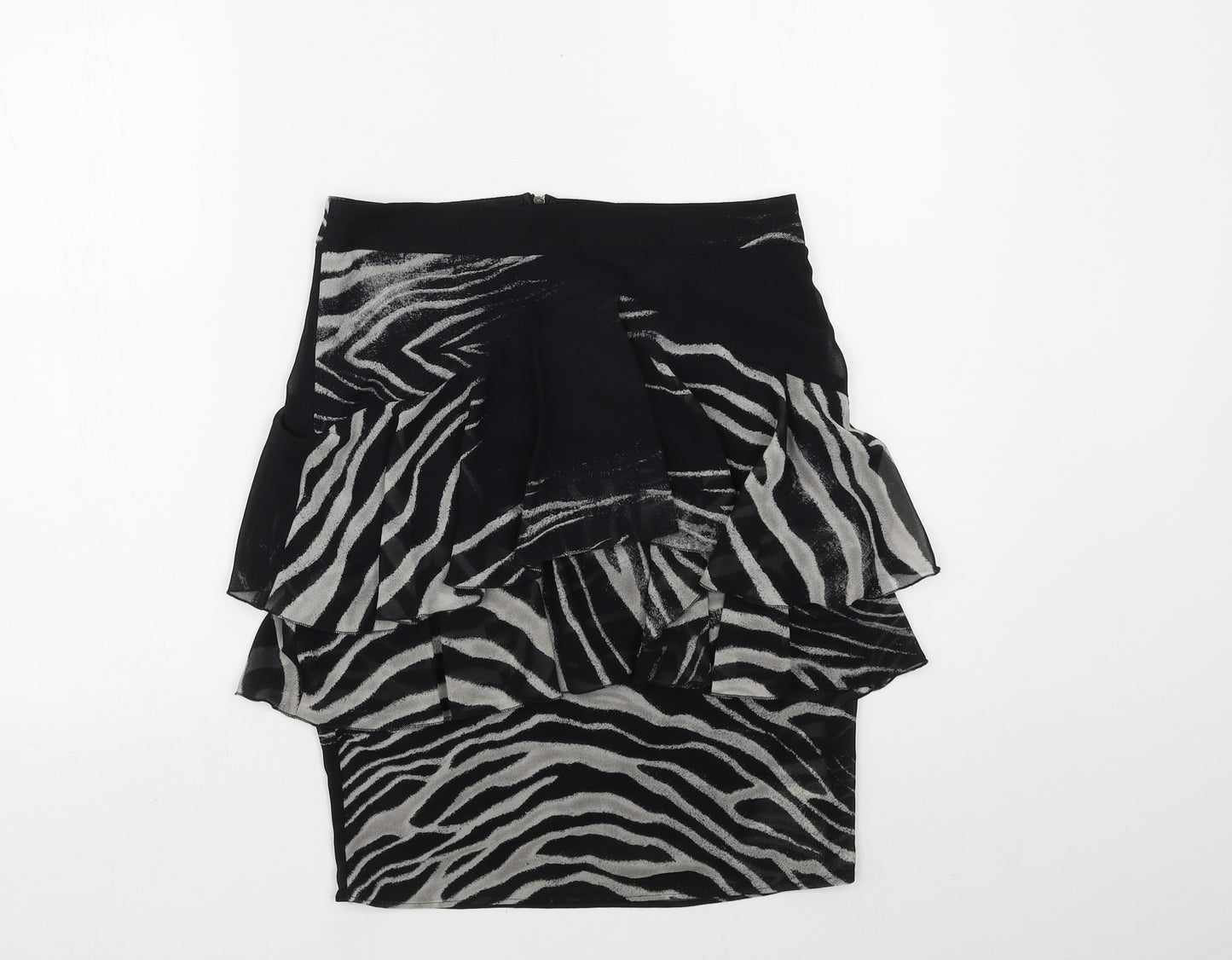 Zara Womens Black Animal Print  Straight & Pencil Skirt Size XS
