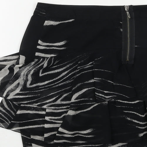 Zara Womens Black Animal Print  Straight & Pencil Skirt Size XS
