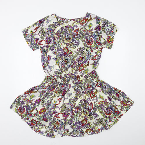 Preworn Womens White Paisley  Shift  Size XS