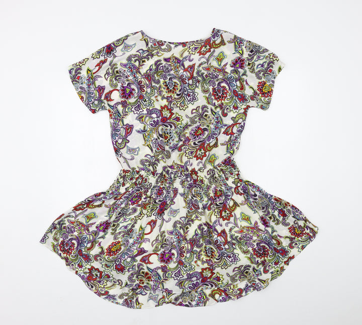 Preworn Womens White Paisley Shift Size XS