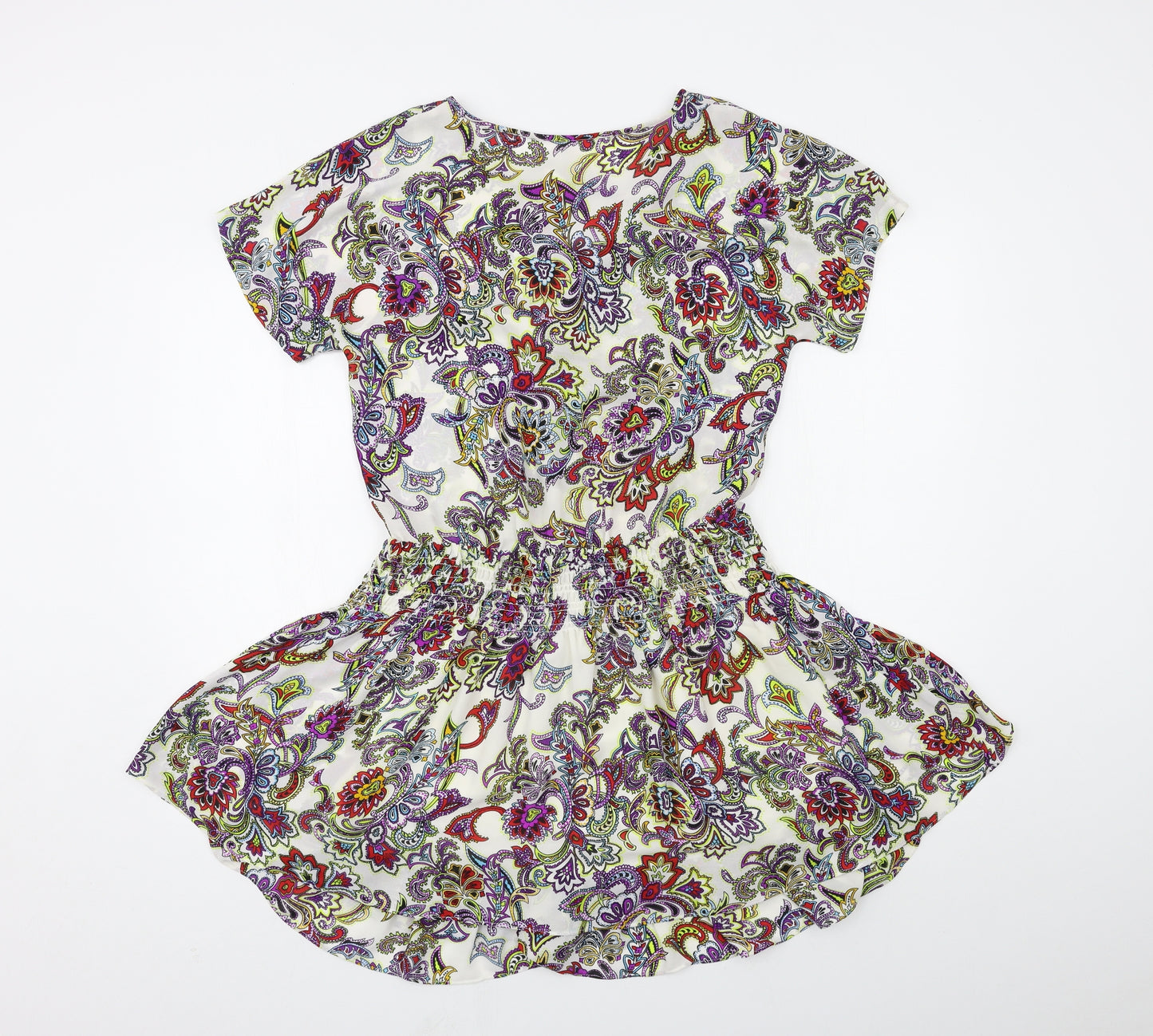 Preworn Womens White Paisley  Shift  Size XS