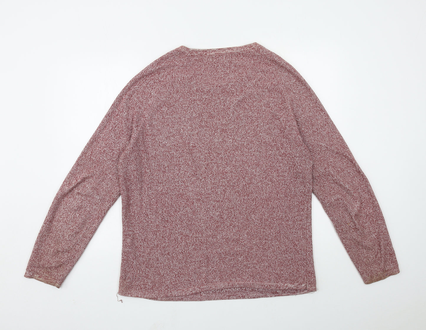 Red Herring Mens Red  Knit Pullover Jumper Size M