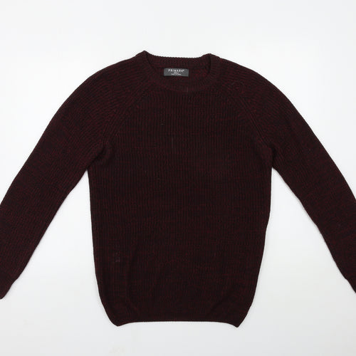 Primark Mens Red  Knit Pullover Jumper Size S