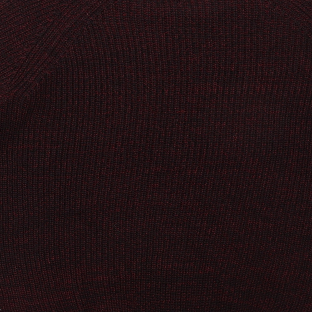 Primark Mens Red  Knit Pullover Jumper Size S