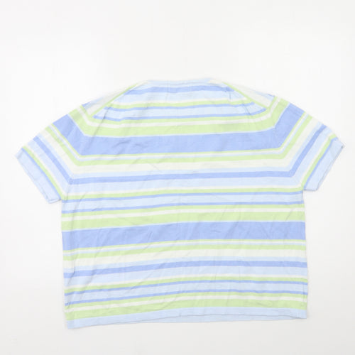 Jumper Womens Blue Striped Knit Pullover Jumper Size XL