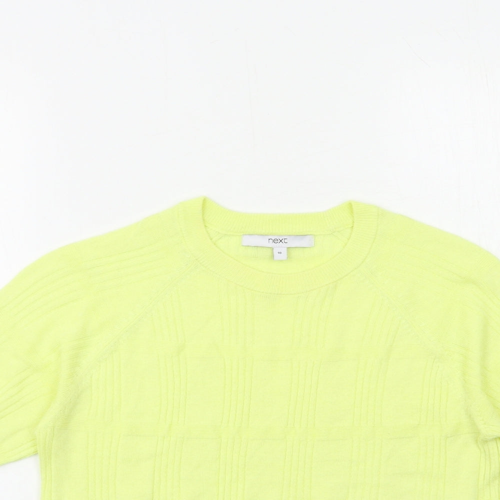 NEXT Womens Yellow  Knit Pullover Jumper Size 10