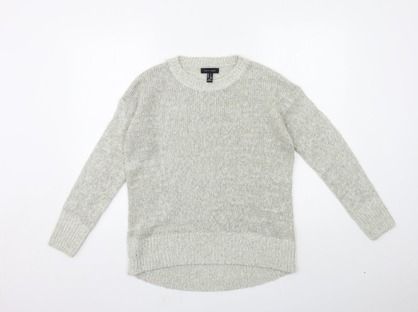New Look Womens Grey  Knit Pullover Jumper Size S