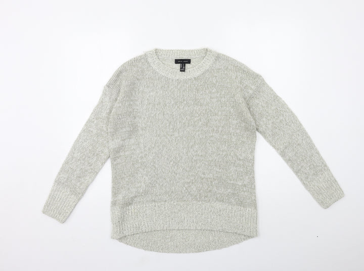 New Look Womens Grey  Knit Pullover Jumper Size S