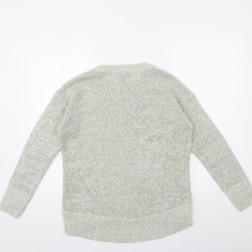 New Look Womens Grey  Knit Pullover Jumper Size S