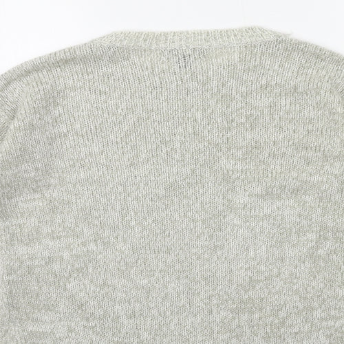 New Look Womens Grey  Knit Pullover Jumper Size S
