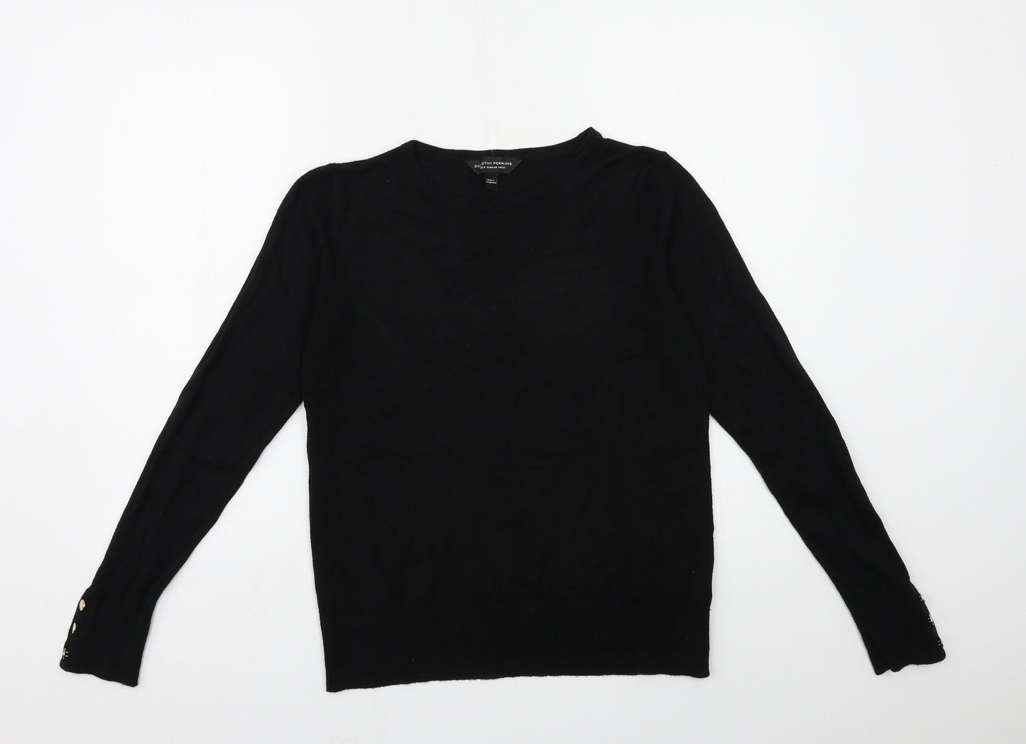 Dorothy Perkins Womens Black  Knit Pullover Jumper Size 12