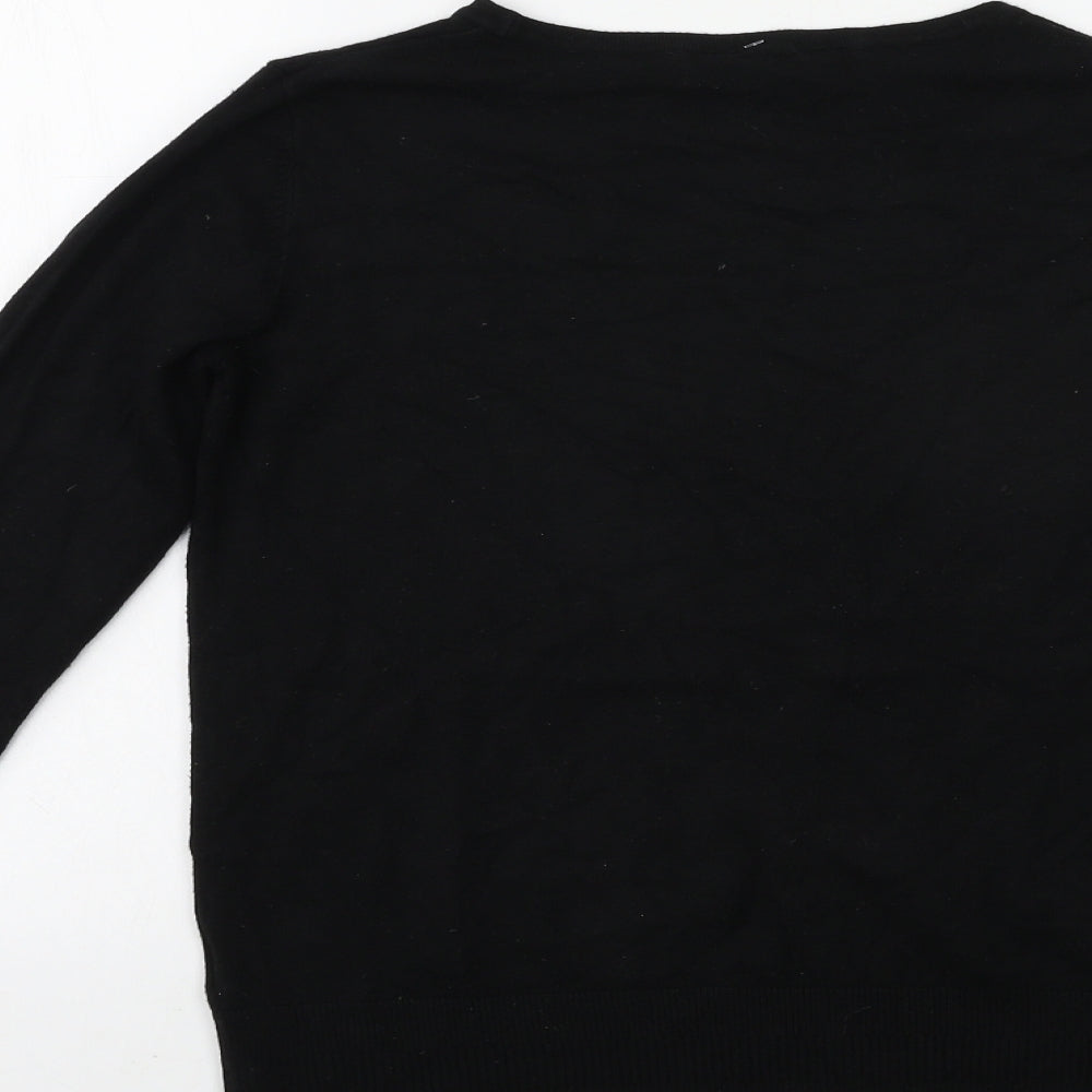 Dorothy Perkins Womens Black  Knit Pullover Jumper Size 12