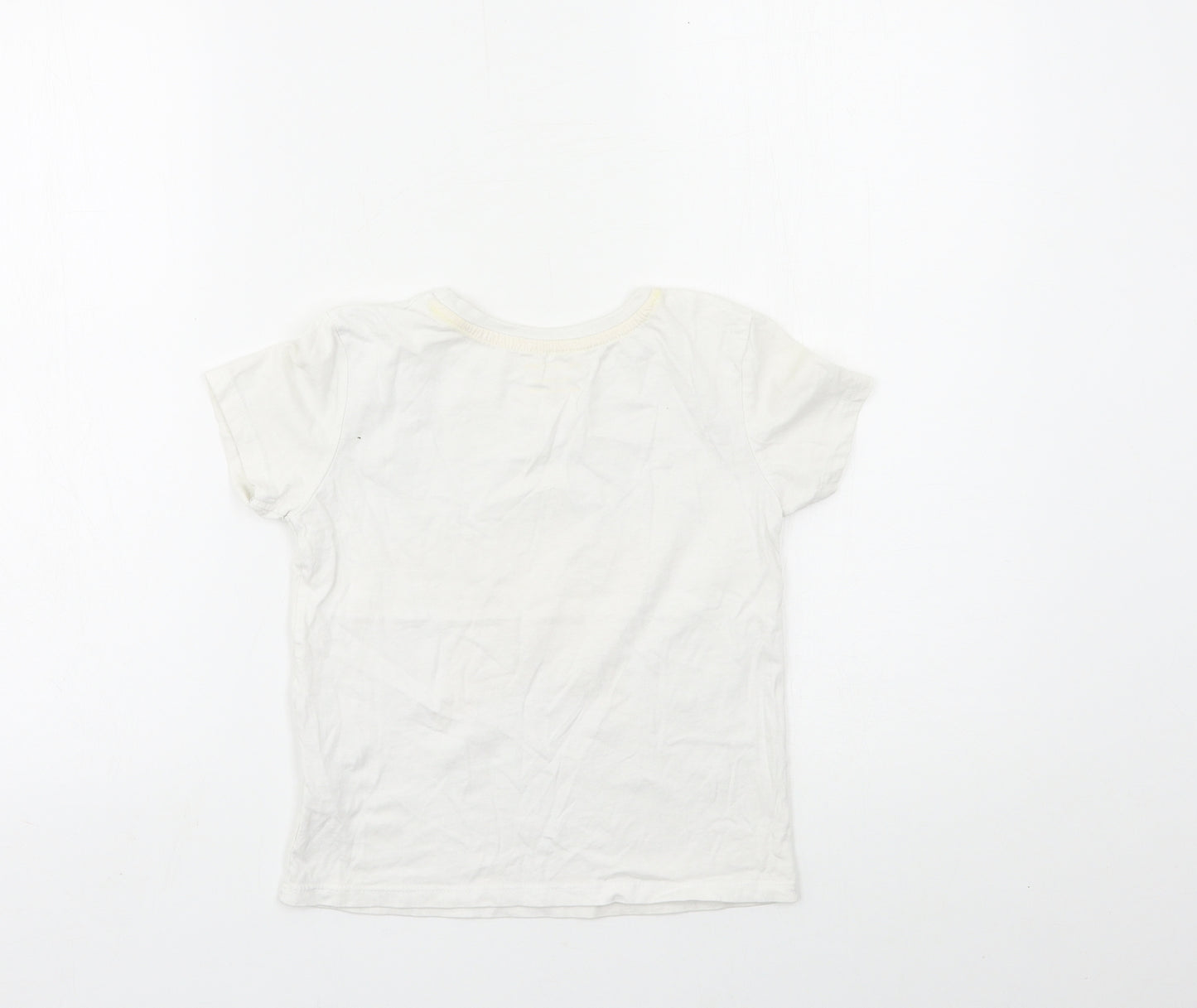 Primark Girls White   Basic T-Shirt Size 5-6 Years