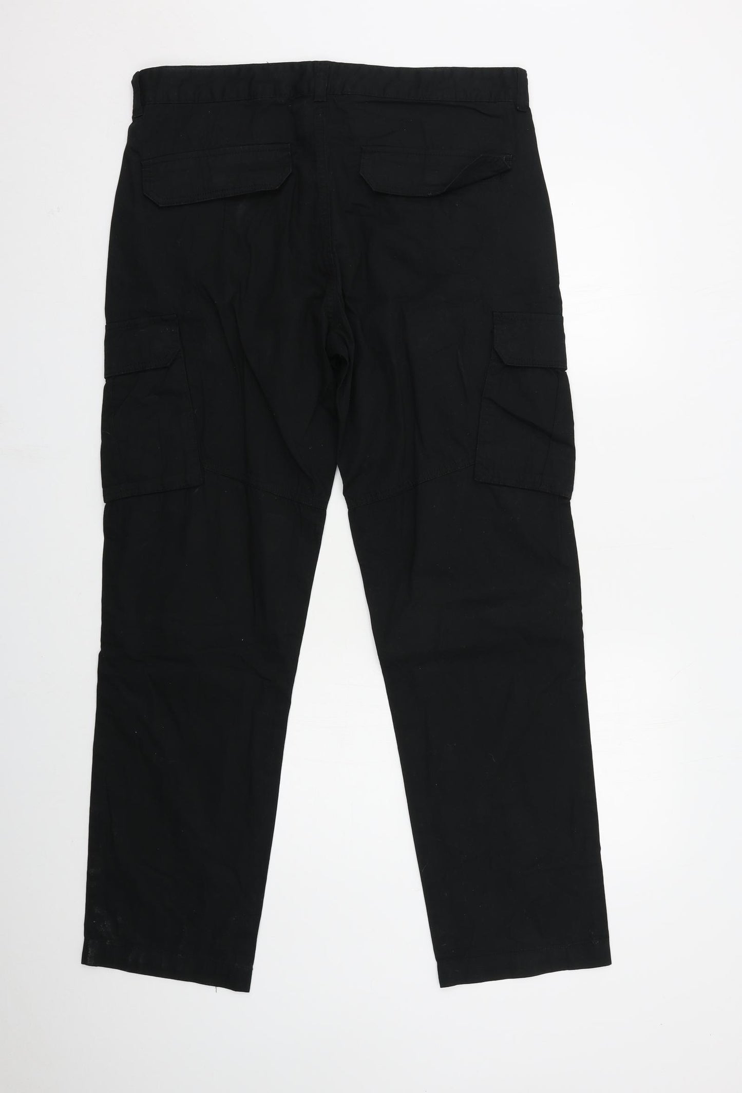 Easy Mens Black   Cargo Trousers Size 38 in L30 in