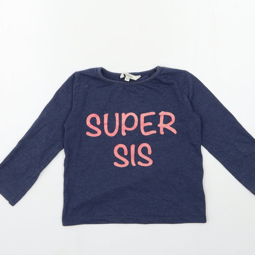 E-vie Girls Blue   Basic T-Shirt Size 3-4 Years