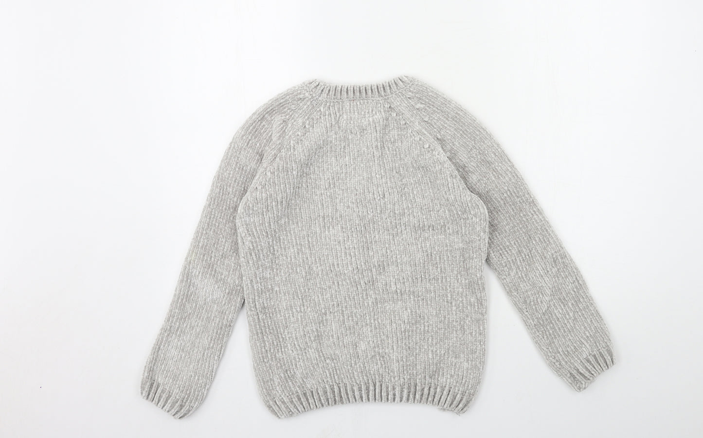 Primark Girls Grey   Pullover Jumper Size 9-10 Years  - CHRISTMAS