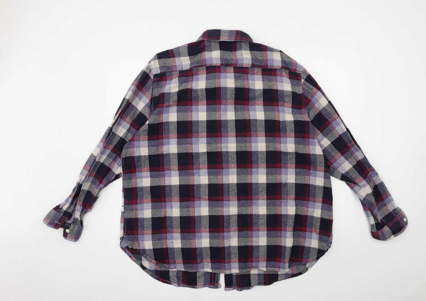 Williams & brown Mens Blue Check   Button-Up Size 2XL