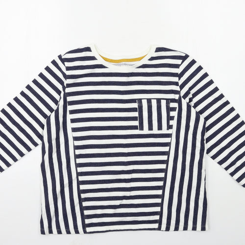 Matalan Womens Blue Striped  Basic T-Shirt Size 12
