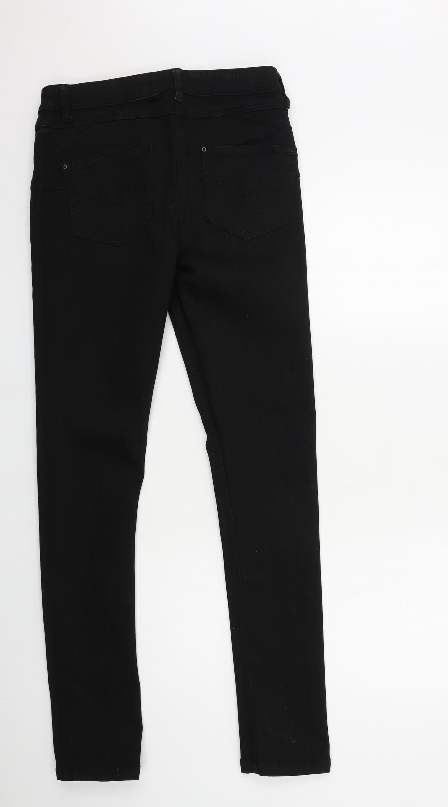 Long Tall Sally Womens Black  Denim Skinny Jeans Size 12 L33 in