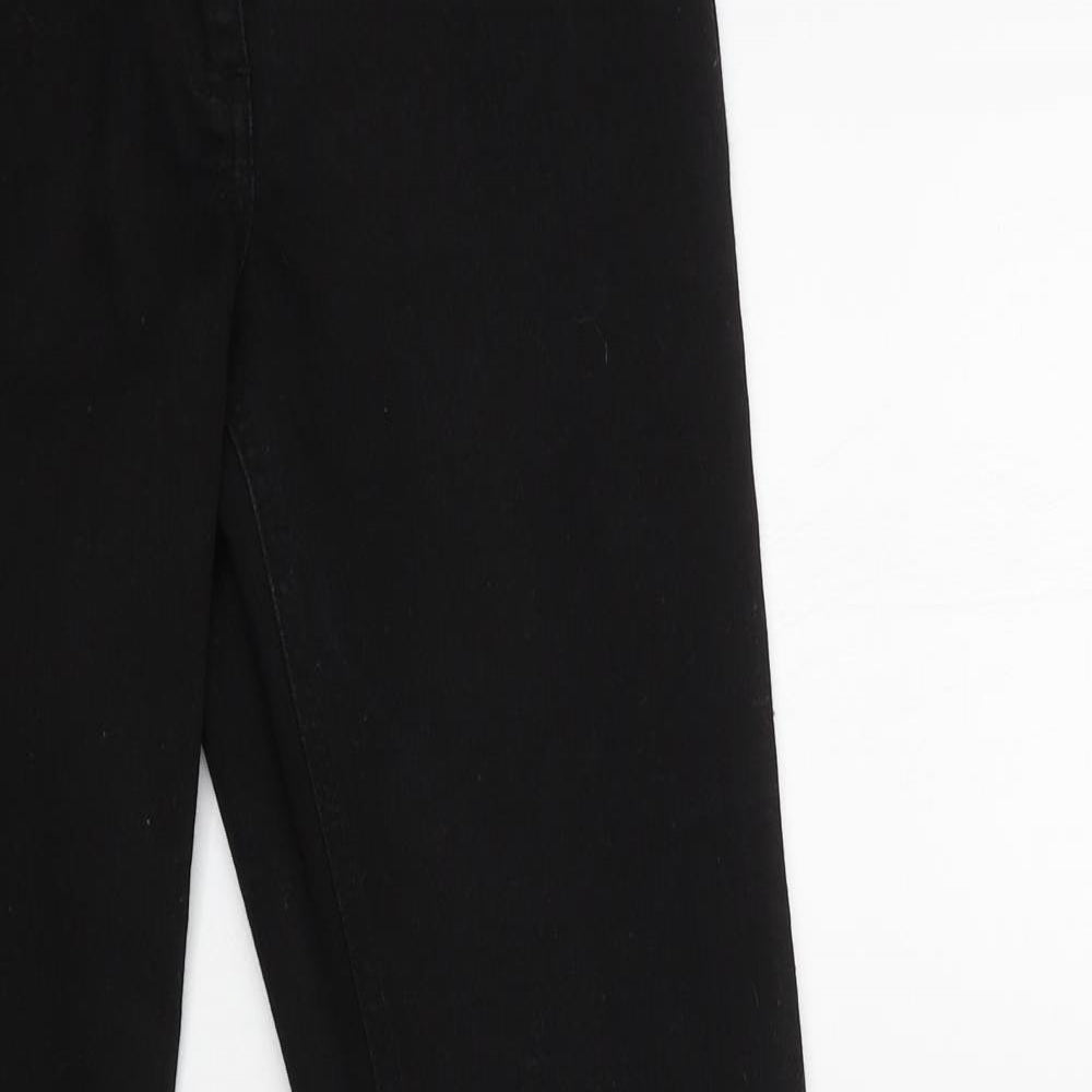 Long Tall Sally Womens Black  Denim Skinny Jeans Size 12 L33 in