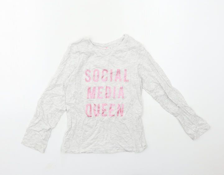 Primark Girls Grey   Basic T-Shirt Size 8-9 Years