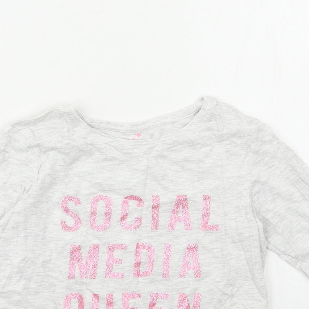 Primark Girls Grey   Basic T-Shirt Size 8-9 Years