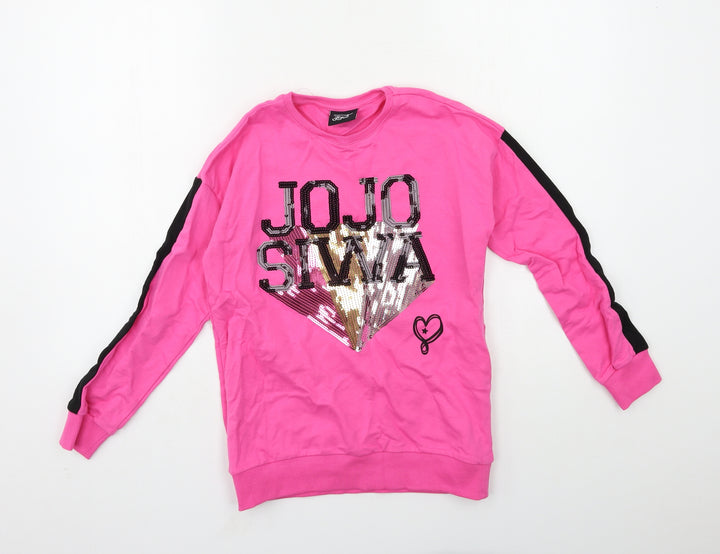Primark Girls Pink Pullover Sweatshirt Size 9-10 Years - JOJO SILVA