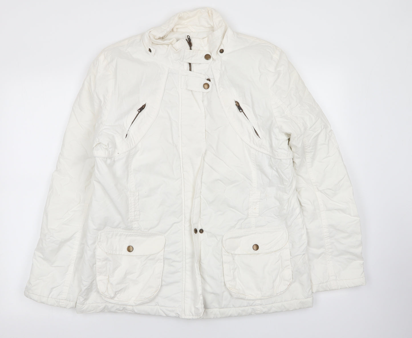 F&F Womens White   Jacket Coat Size 14
