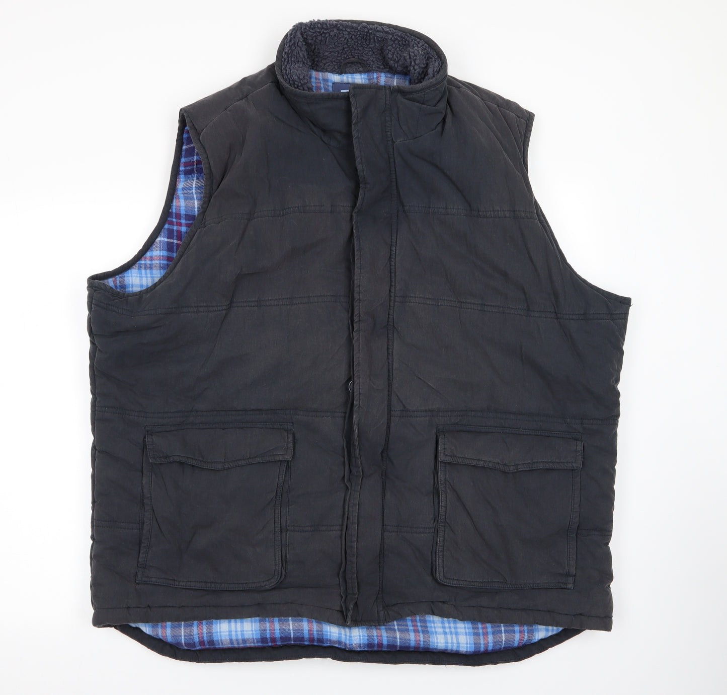 F&F Mens Blue   Gilet Coat Size 3XL