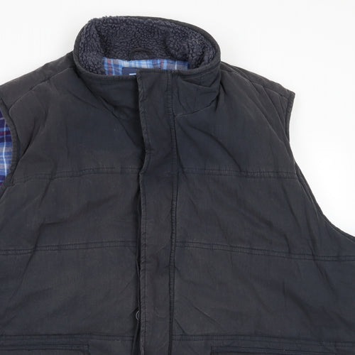 F&F Mens Blue   Gilet Coat Size 3XL