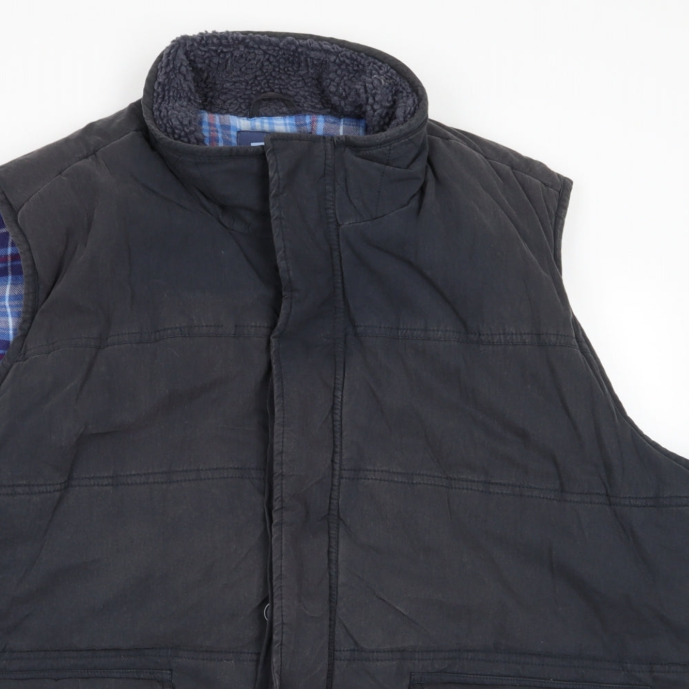 F&F Mens Blue   Gilet Coat Size 3XL