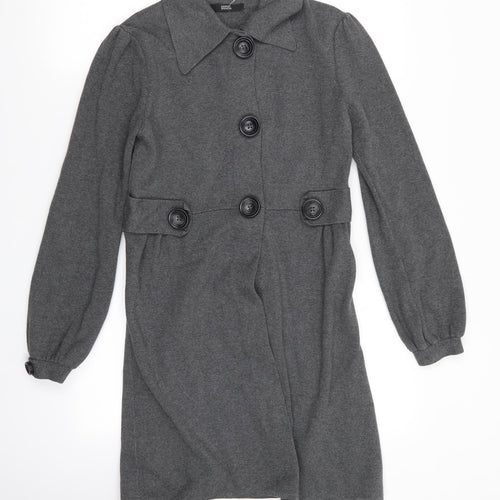 M&S Womens Grey   Overcoat Coat Size 10