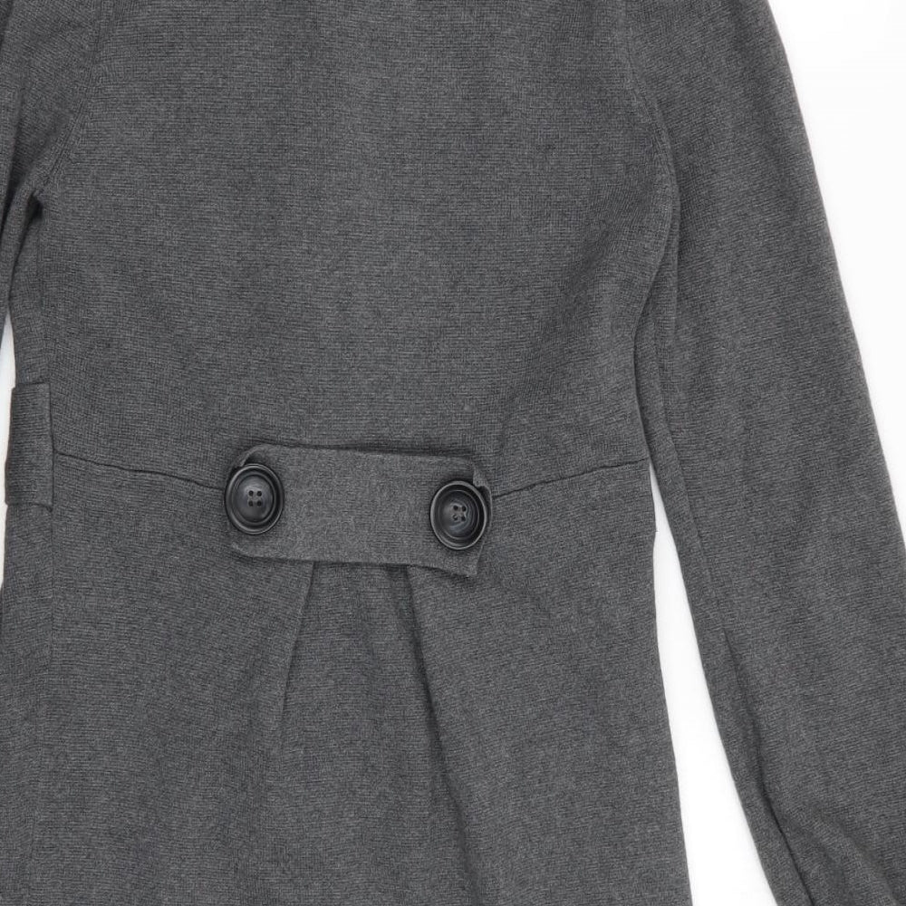 M&S Womens Grey   Overcoat Coat Size 10