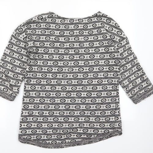 NEXT Womens Multicoloured Geometric  Basic T-Shirt Size 8