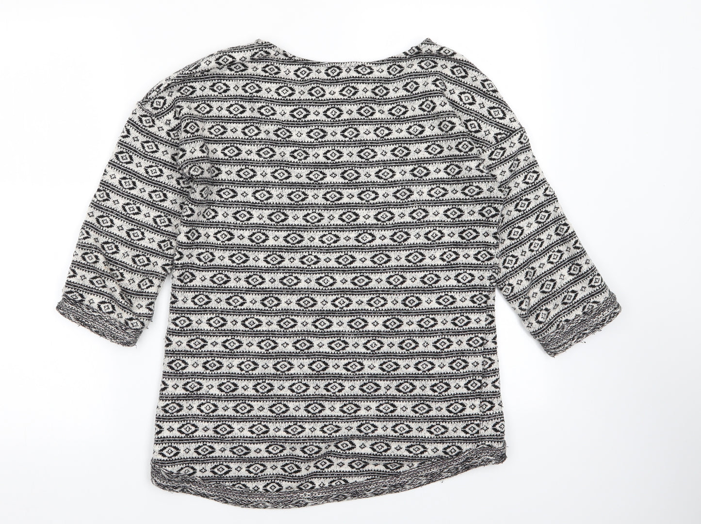 NEXT Womens Multicoloured Geometric  Basic T-Shirt Size 8