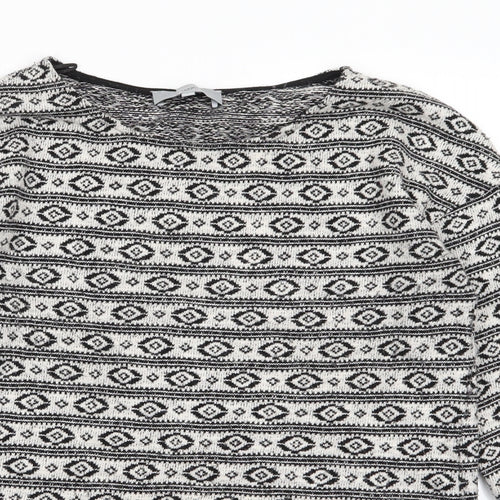 NEXT Womens Multicoloured Geometric  Basic T-Shirt Size 8