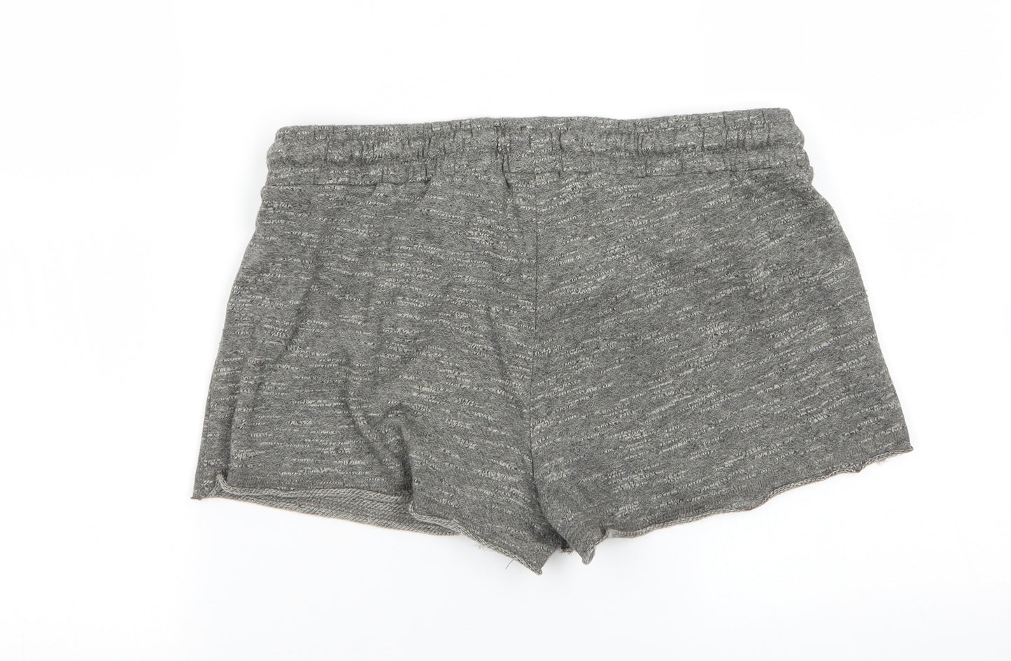 Primark Womens Grey   Cut-Off Shorts Size 10 - Stretch waistband