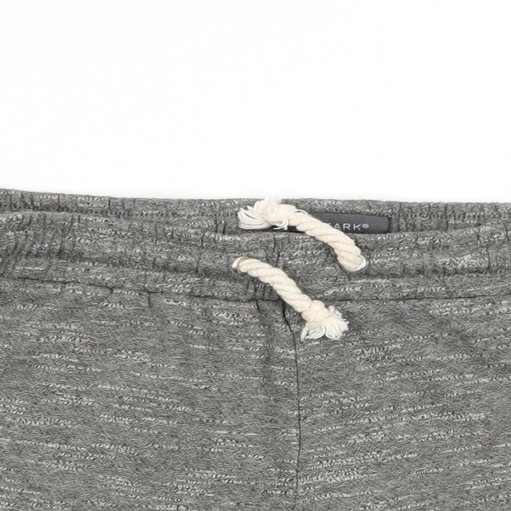 Primark Womens Grey   Cut-Off Shorts Size 10 - Stretch waistband