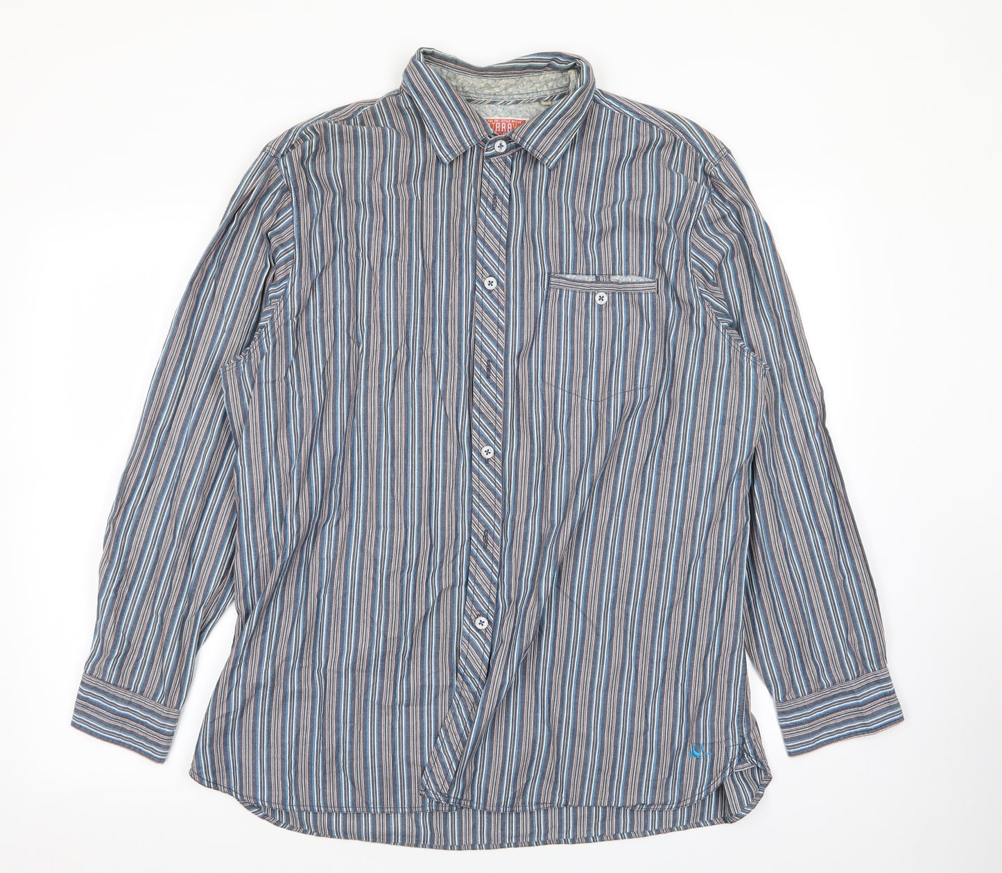 montaray Mens Multicoloured Striped   Button-Up Size XL