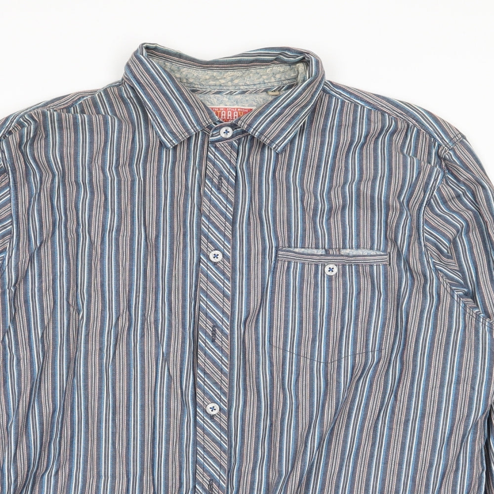 montaray Mens Multicoloured Striped   Button-Up Size XL