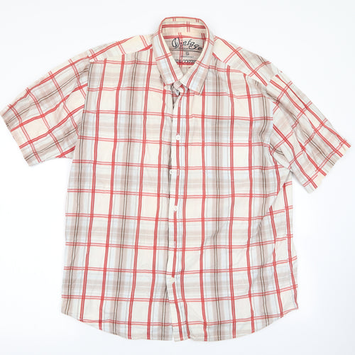 Vintage Mens Multicoloured Check   Button-Up Size XL