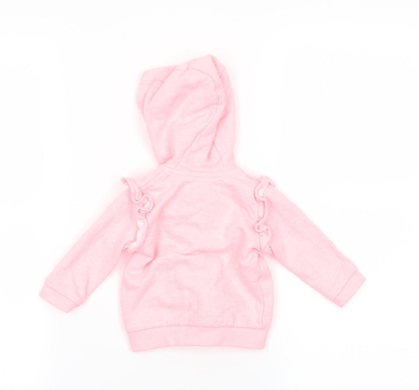 Asda George Girls Pink   Full Zip Jumper Size 0-3 Months