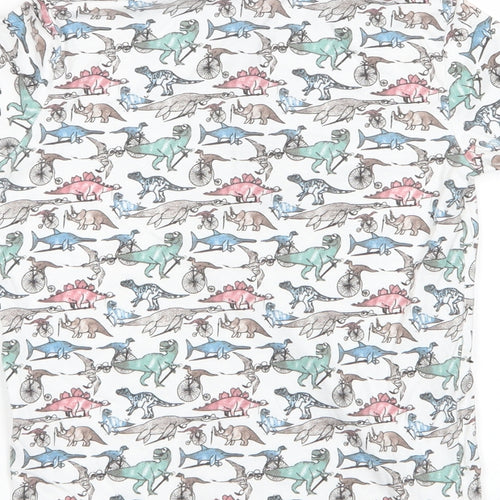 NEXT Boys White Animal Print  Basic Polo Size 6 Years